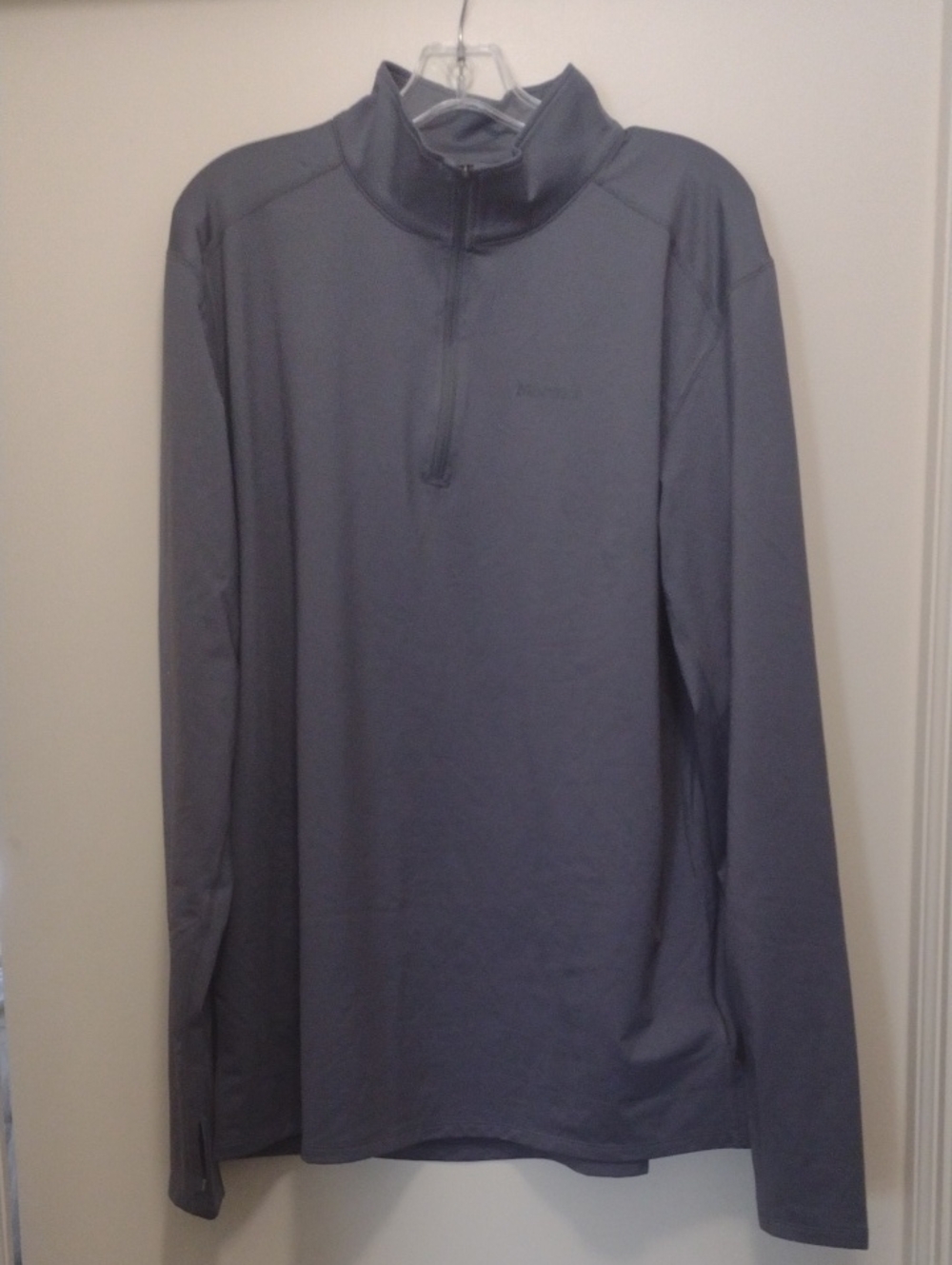Marmot Gray Quarter-Zip Sweater (J744)